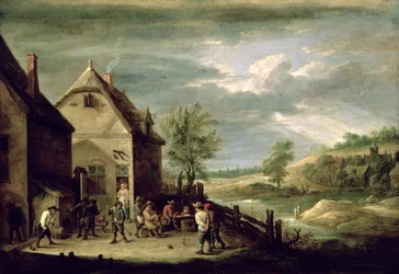Boeren die boules spelen
