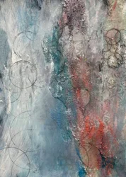 Abstracte blauwe en rode lagen