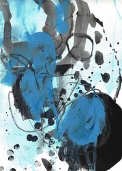 Dynamische blauwe streken