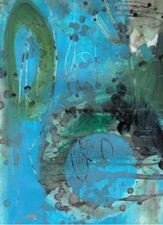 Vloeiend blauwgroen abstract