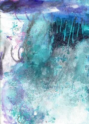 Rustige, abstracte stroming in blauwgroen