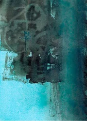 Getextureerde blauwgroene diepten