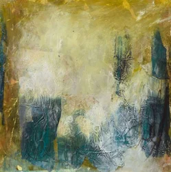 Getextureerd blauwgroen-goud