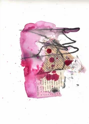 Levendige abstracte roze collage