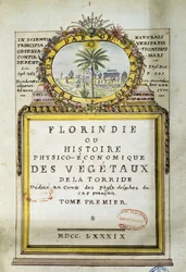 Frontispice van Florindie ou Historie physico-economique des vegetaux de la Torride