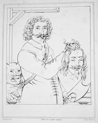 De executie van Karel I, gegraveerd door De Ducarme