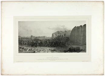 Aanval en verovering van bastion nr. 6, uit Souvenirs d’Italie: Expédition de Rome