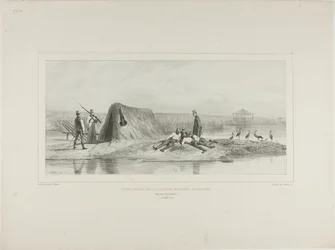 Wachtpost voor de Hongaarse militaire kolonies, linkeroever van de Donau, 7 juli 1837