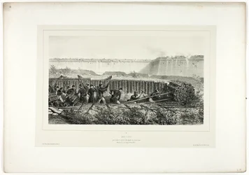 Sappen in volle gang, uit Souvenirs d’Italie: Expédition de Rome