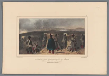 Schutters achter een borstwering, 1832