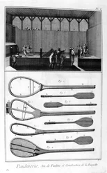 Real tennis en de constructie van rackets