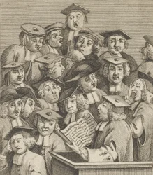 Geleerden bij een Lezing