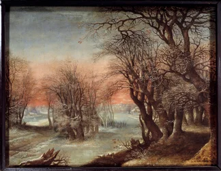 Winterlandschap Schilderij door Deny Van Alsloot (1570-1628)