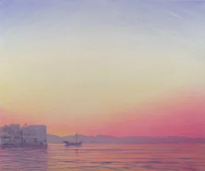 Zonsondergang bij Lake Palace, Udaipur