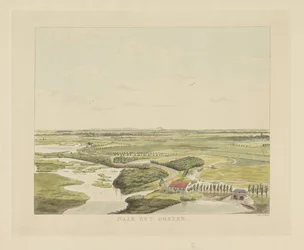 Gezicht op het landschap ten oosten van Nijmegen