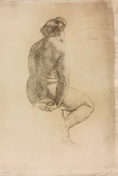 Een studie van een vrouwelijk figuur