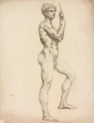 Een studie van een mannelijk figuur