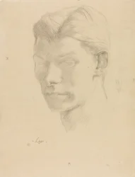 Portret van een man, ca. 1906-08 (potlood op papier)