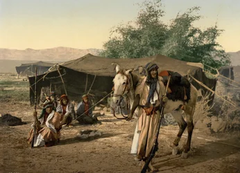 Bedoeïenen en hun Tent, Heilig Land