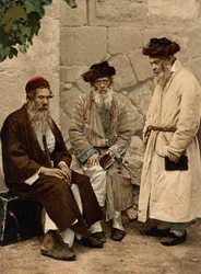 Typen Joden in Jeruzalem, Heilig Land, c.1890-c.1900