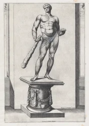 Speculum Romanae Magnificentiae: Hercules met de appels van de Hesperiden, 1581