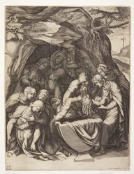 Maagd Maria bij het graf van Christus
