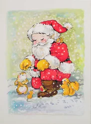 Kerstman met dieren