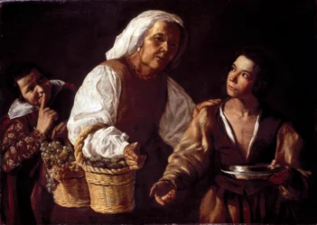 De twee jongens en de oude fruitvrouw of de oude fruitverkoopster (Dos muchachos y vieja con fruta o La vieja frutera)