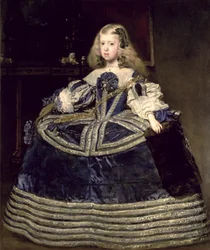 Infanta Margaretha Theresia in een blauwe jurk