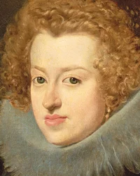 De Infanta Maria van Oostenrijk, Koningin van Hongarije (detail)