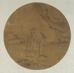 Landschap: twee figuren