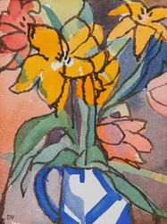 Tulpen (aquarel  inkt)