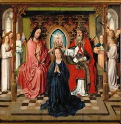 Kroning van de Maagd (tempera op eikenhout)