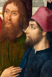 Parochiekerk (Parochiekerk Sint-Pieter). Laatste Avondmaal. Dirk Bouts. 1464-1468. (detail)
