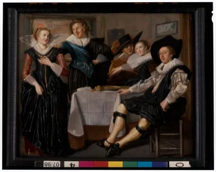 Een Vrolijk Gezelschap in een Interieur