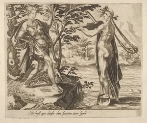 Degene aan Wie Fortuna Speelt Zal Vrolijk Dansen uit Zes Spreuken over Fortuna, ca. 1560