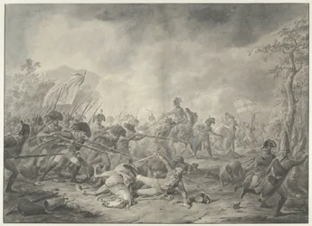 Gevangenneming van de Russische Generaal Hermann tijdens de Slag bij Bergen, 1799