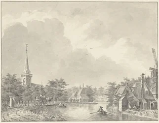 Het dorp Harmelen aan de Leidse Vaart buiten Utrecht