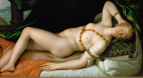 Slapende Venus (schilderij op eikenhout)