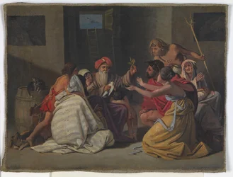 Schets voor het schilderij "Noach in de ark"