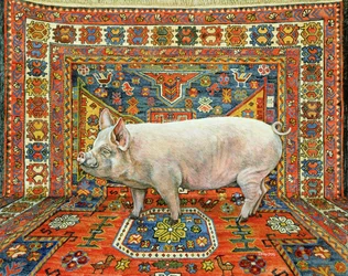 Singleton Tapijt Varken