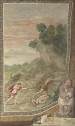 Apollo doodt de Cycloop Fresco uit Villa Aldobrandini, 1617-1618