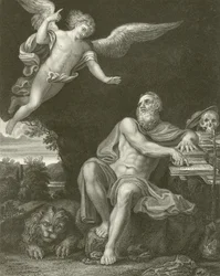 Sint Hiëronymus met de engel