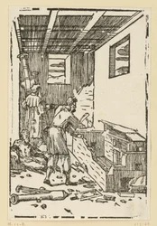 De beeldgieter. Uit de reeks "De re metallica".