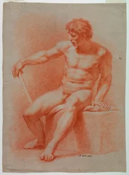 Tekening, Tekening, Naakt, ca. 1740