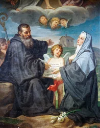St. Benedictus en St. Scholastica door Domenico Corvi (1721-1803)