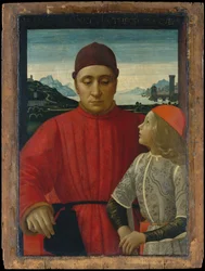 Francesco Sassetti en zijn zoon Teodoro