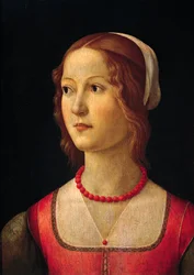 Portret van jong meisje door Domenico Ghirlandaio (1449-1494), circa 1485