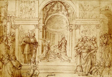 De engel verschijnt Zacharias in de tempel