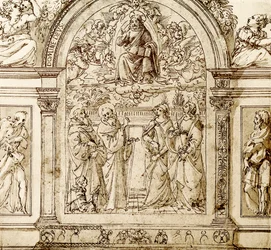 De zegenende Redder in de wolken